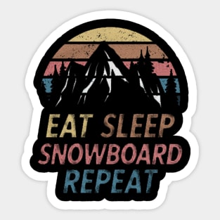 eat sleep snow brow Sticker